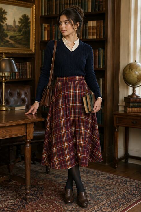 Kennar Dresses & Skirts - Kennar Ann Tjian Vintage Wool Blend Plaid Skirt Fits Like M